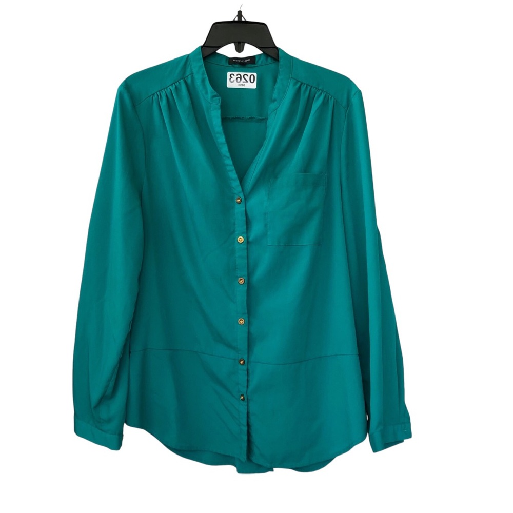 (263) Spense Emerald Green Long Sleeve Blouse